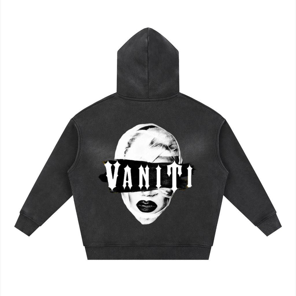 BOTCHED Sunfade Two-way Zipper Boxy Fleece Hoodie