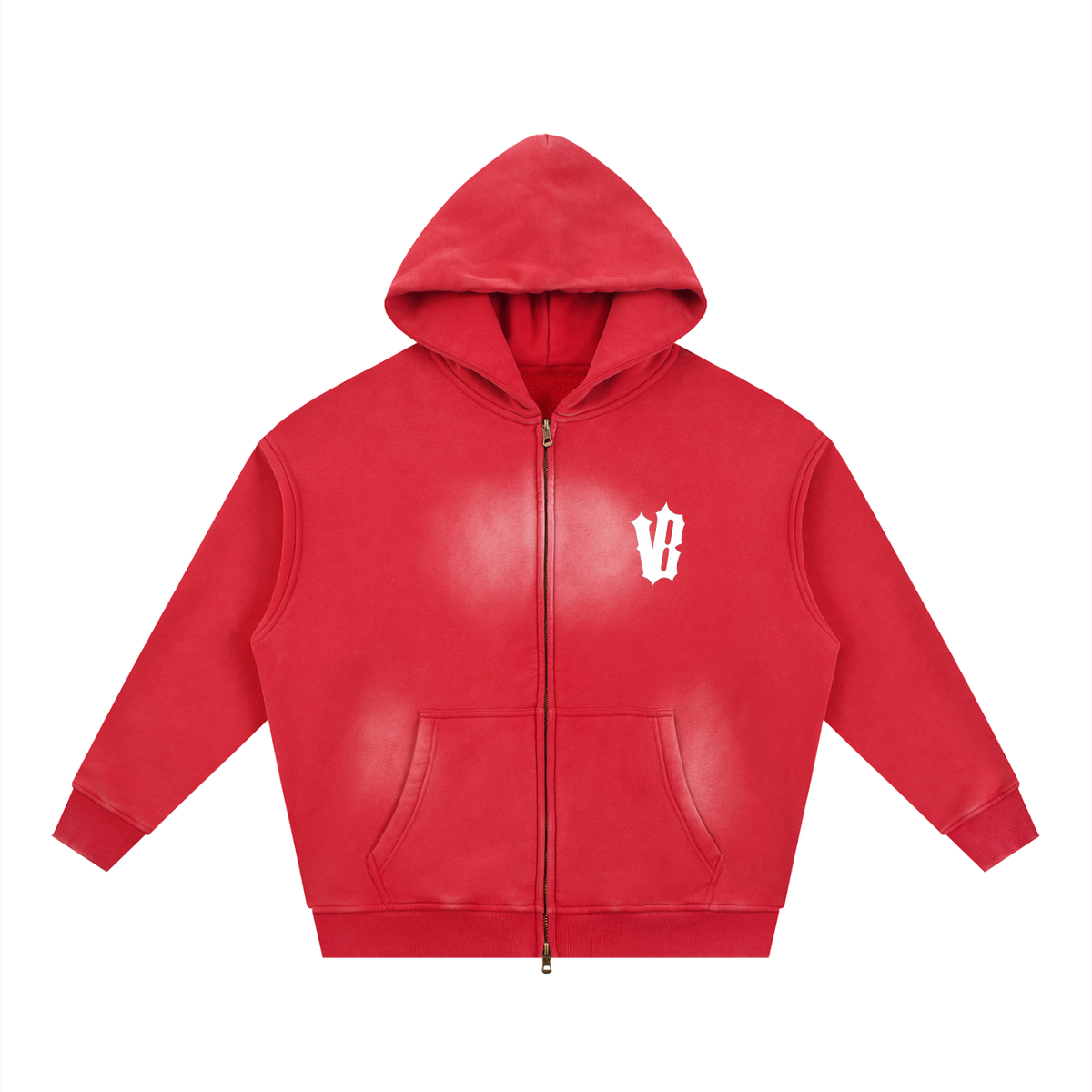 BOTCHED Sunfade Two-way Zipper Boxy Fleece Hoodie
