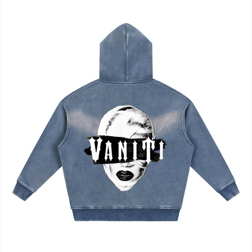 BOTCHED Sunfade Two-way Zipper Boxy Fleece Hoodie