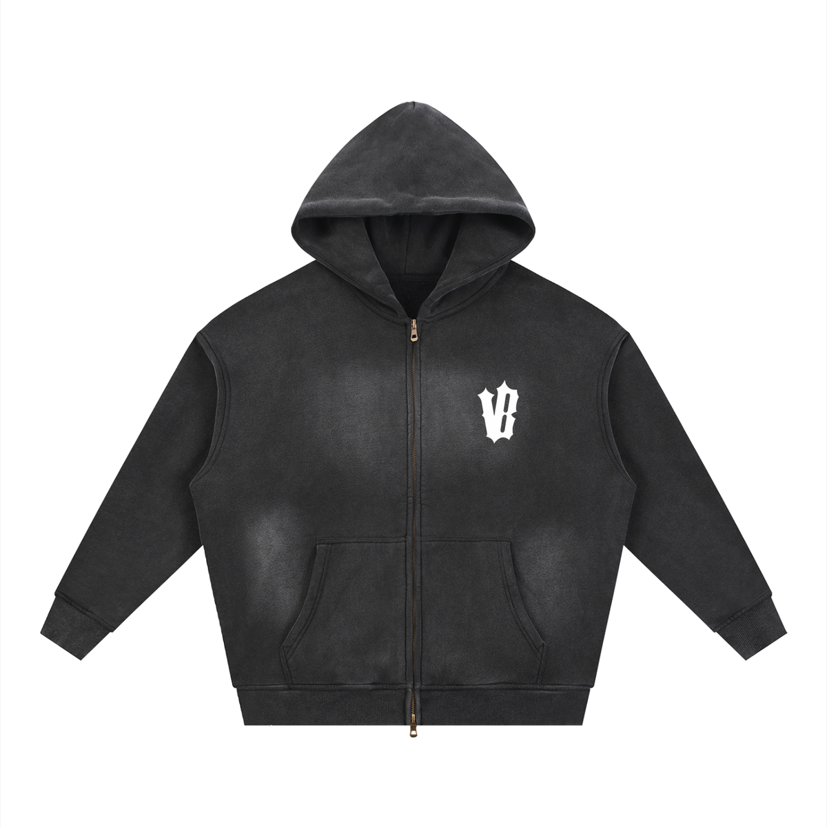 BOTCHED Sunfade Two-way Zipper Boxy Fleece Hoodie