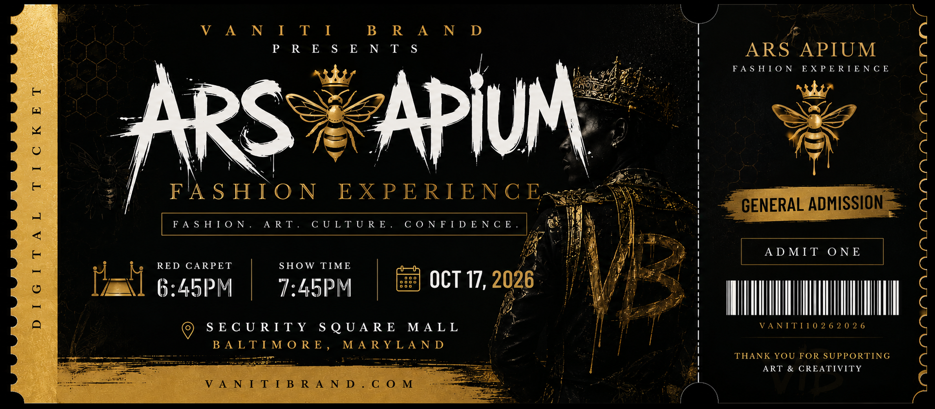 GENERAL ADMISSION : VANITI Brand Present: The Ars Apium Fashion Experience.