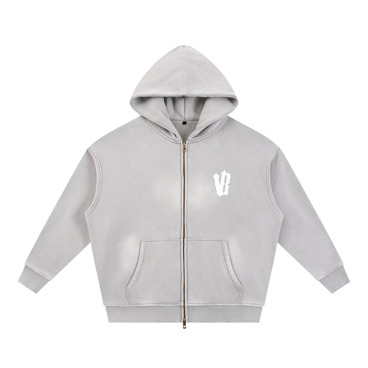 BOTCHED Sunfade Two-way Zipper Boxy Fleece Hoodie